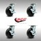 Service Caster 6 Inch SS Polyolefin Swivel Caster Set with Ball Bearings and Brakes SCC SCC-SS30S620-POB-TLB-4 - alternate 1
